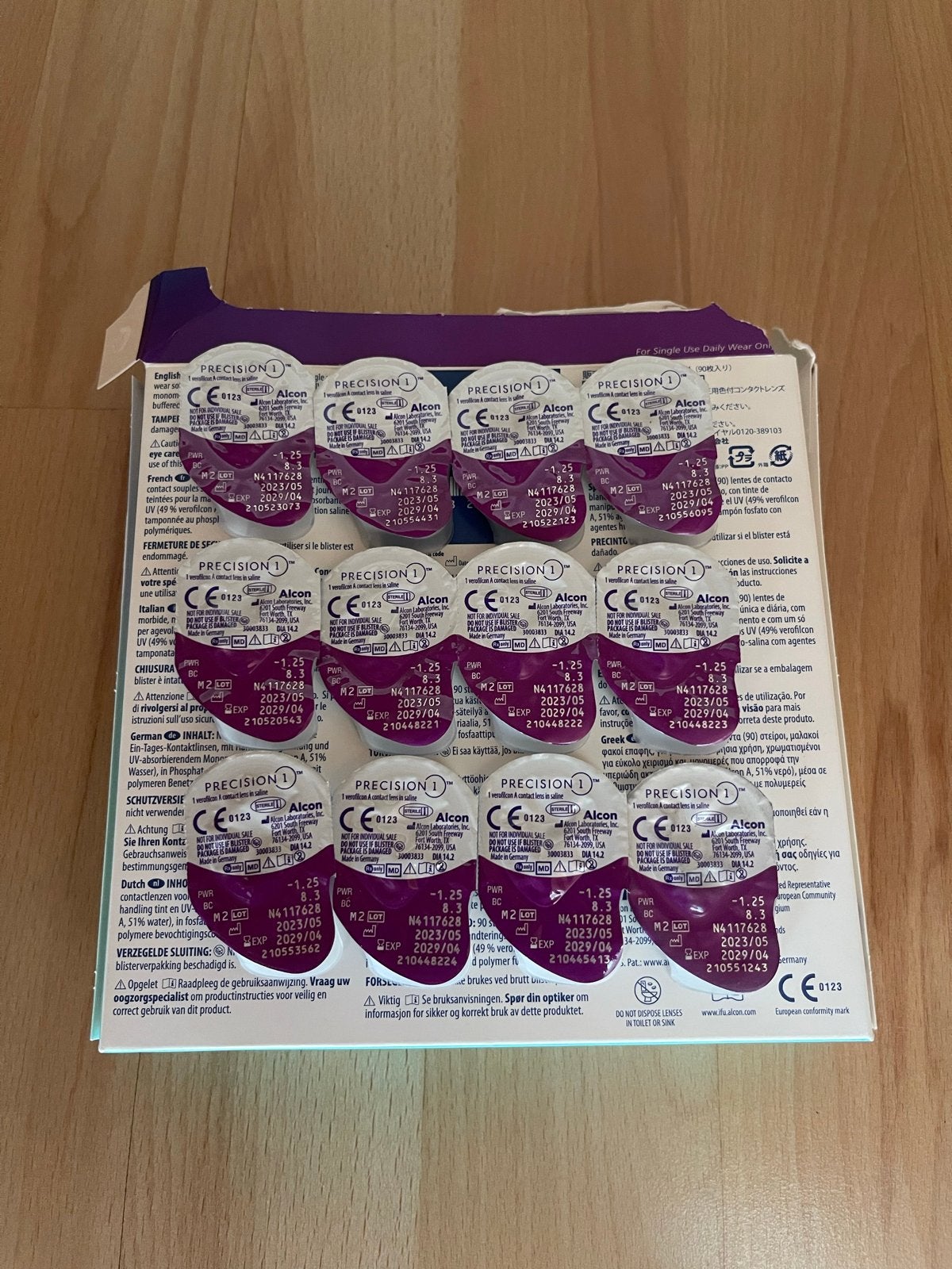 Alcon Precison 1 daglenzen sterkte -1.25, Ophalen of Verzenden, Nieuw, Overige typen