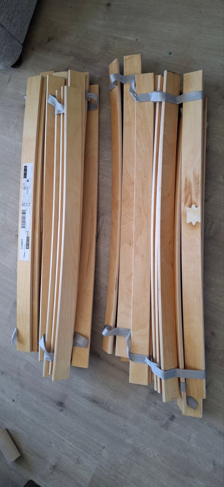 gratis 2 maal houten lattenbodems, Ophalen, 90 cm, Eenpersoons, Bedbodem