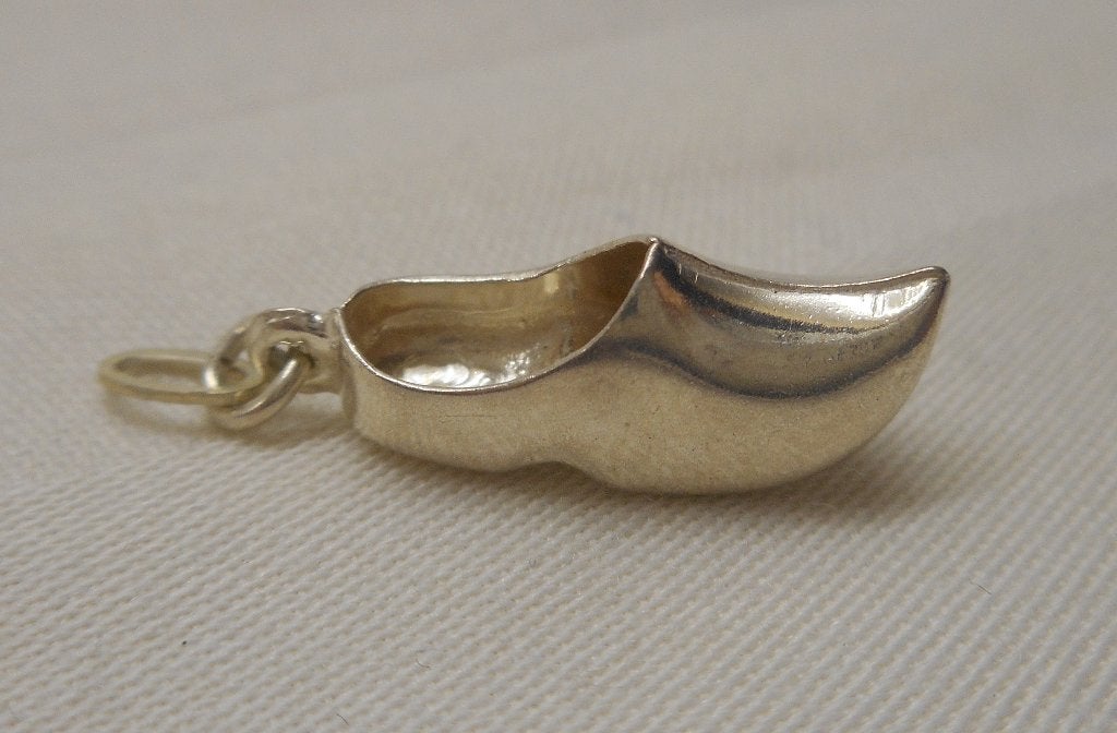 Zilveren vintage bedel/hanger klomp nr.618