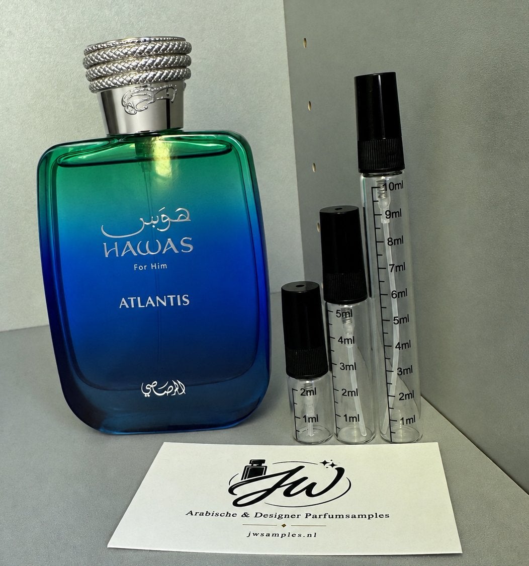 Rasasi Hawas Atlantis Parfum Samples / Decants, Ophalen of Verzenden, Zo goed als nieuw