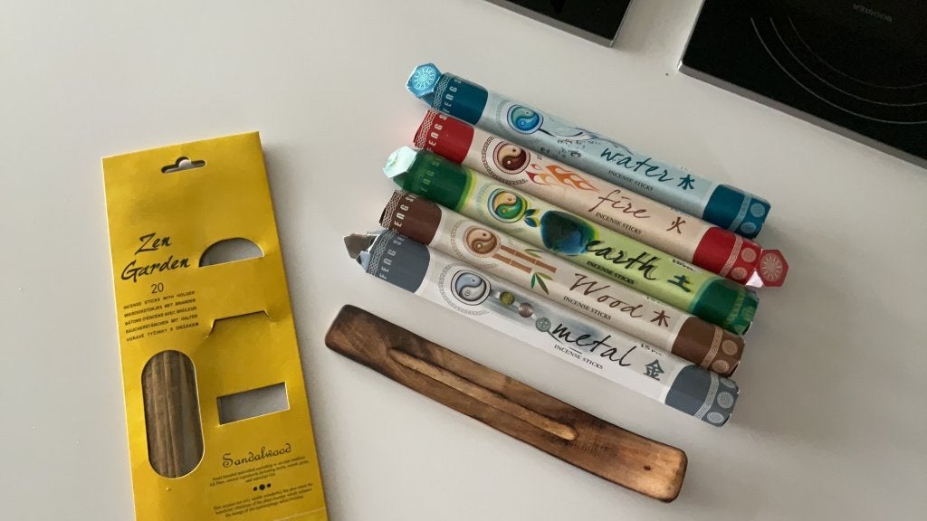 Wierrookstokjes met houder, Ophalen of Verzenden, Zo goed als nieuw, Bruin, Overige materialen
