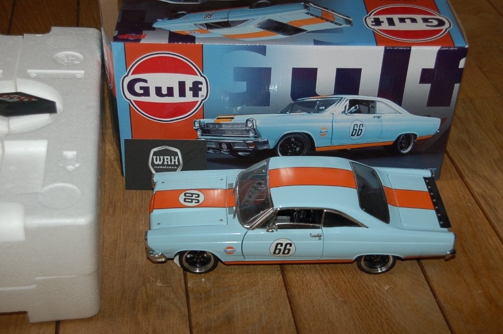 1:18 FORD FAIRLANE Gulf Colours GMP diecast WRH, Verzenden, Zo goed als nieuw, Auto, Overige merken