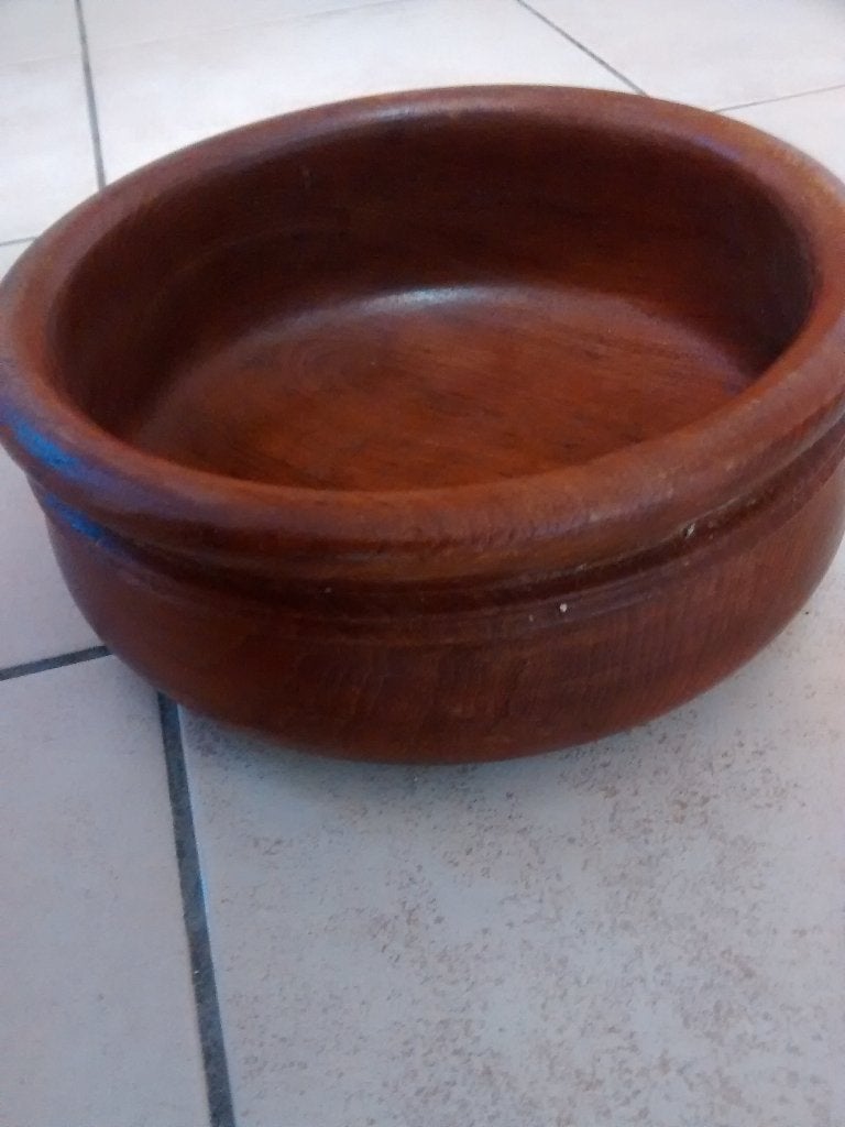 Houten fruitschaal / slabak, Ophalen of Verzenden, Zo goed als nieuw, Hout, Bruin
