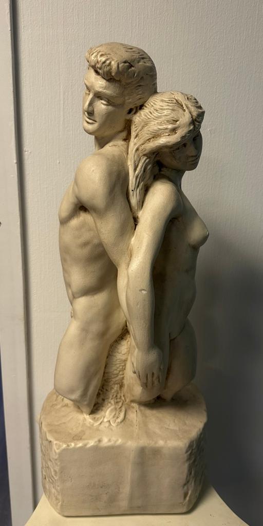 Beeld Adam en Eva, Ophalen, 50 - 100 cm, Scène, Beeld