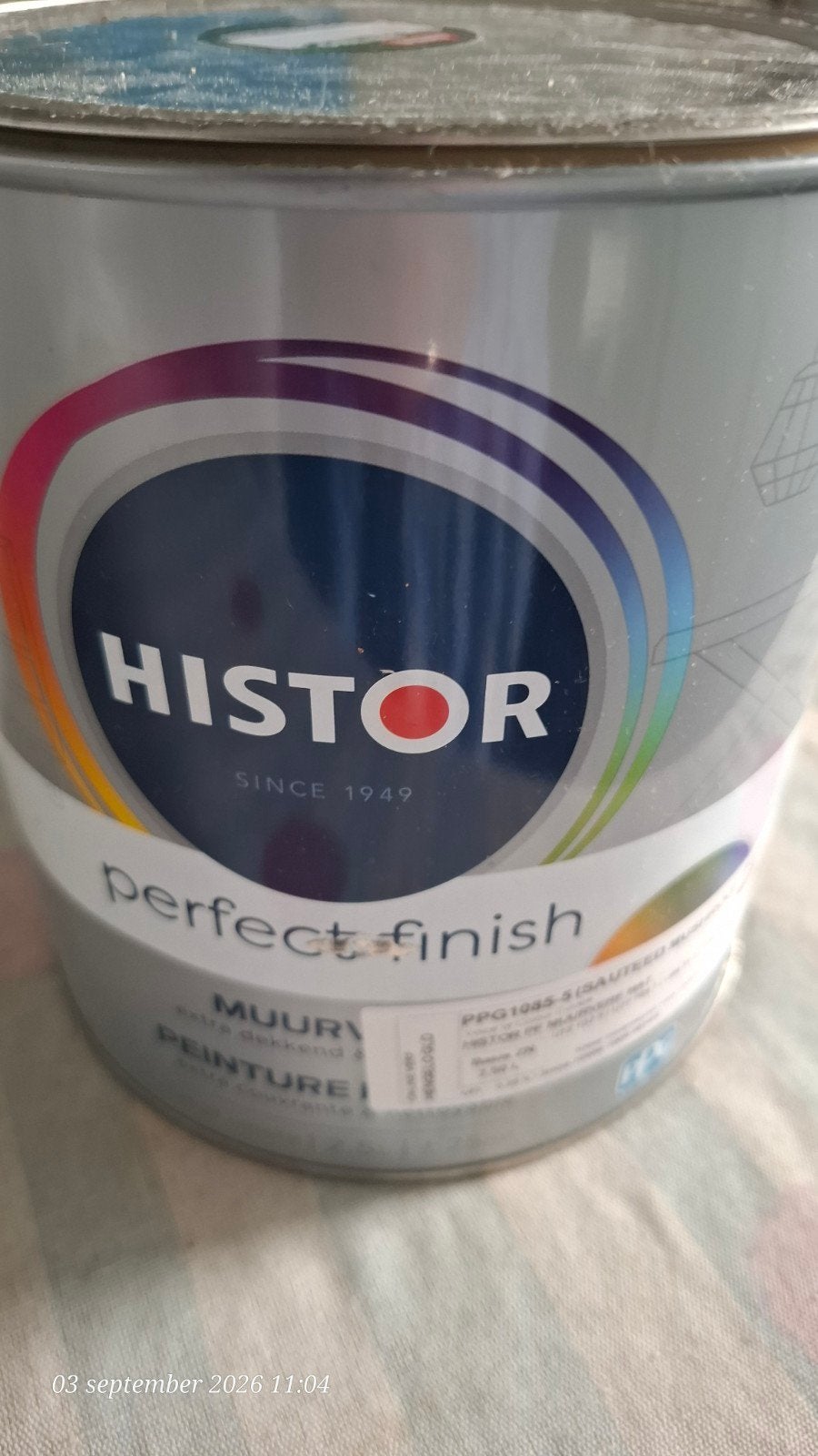 Histor muurverf, 2,5 liter, Sauteed Mushroom, Beige, Nieuw, Ophalen of Verzenden, Verf