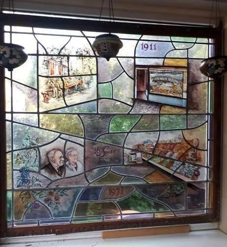 Uniek glas in lood raam groentenwinkel Zandvoort, Ophalen of Verzenden