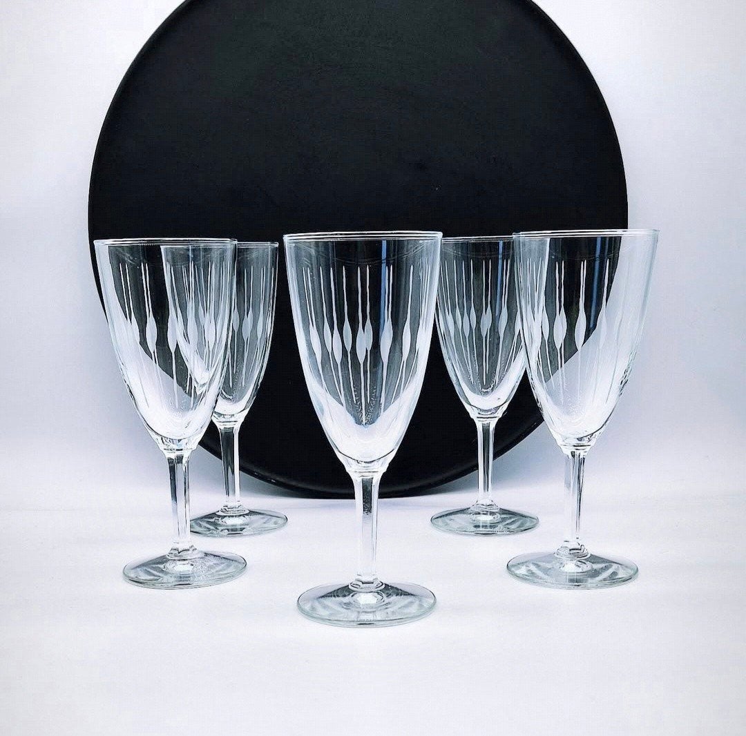 Set van 5 champagne- of mousserende wijnfluiten, Ophalen of Verzenden