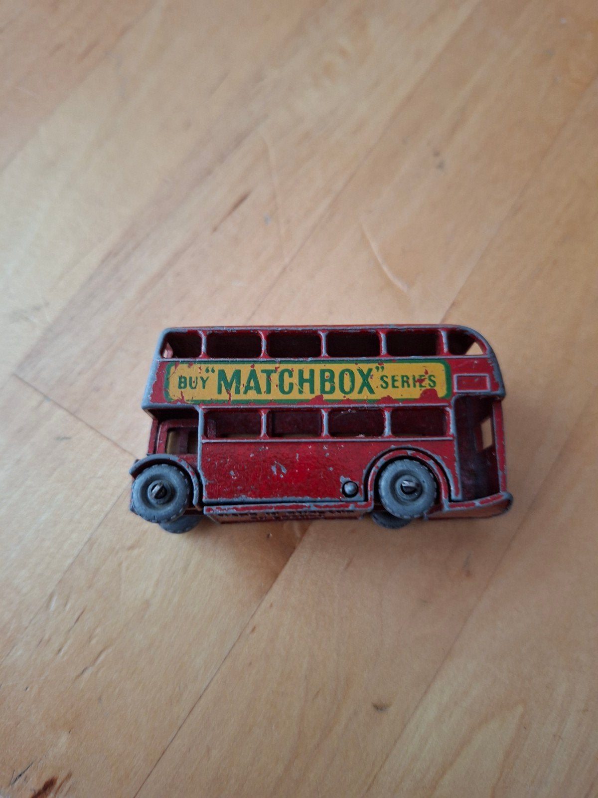 Vintage Matchbox Dubbeldekker Bus No. 5 - Rood, Ophalen of Verzenden