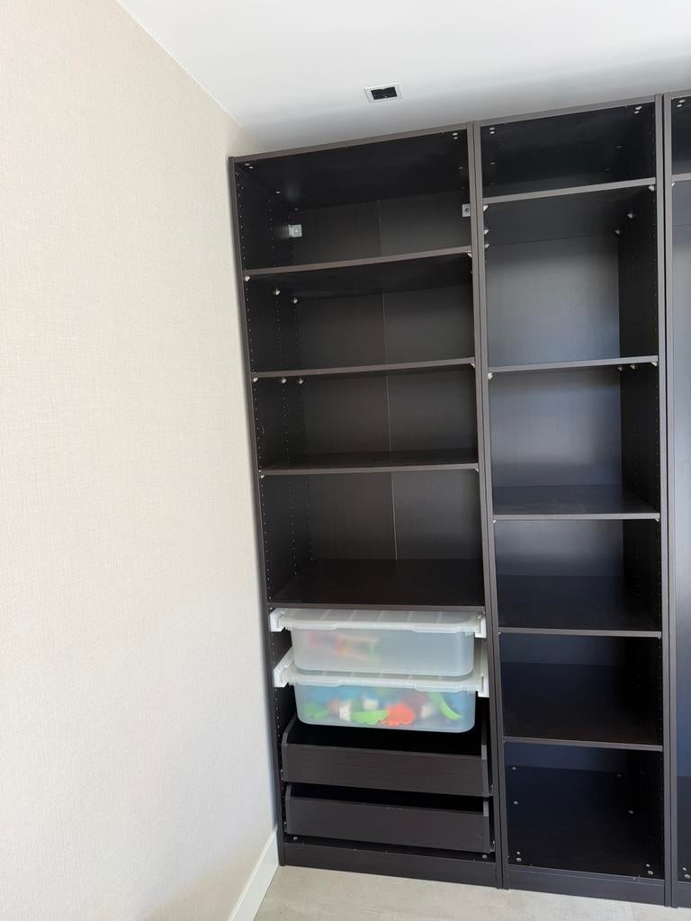 IKEA Pax kast 236x75x60 cm met lades en planken donker bruin, Ophalen, Gebruikt, 200 cm of meer, 50 tot 100 cm