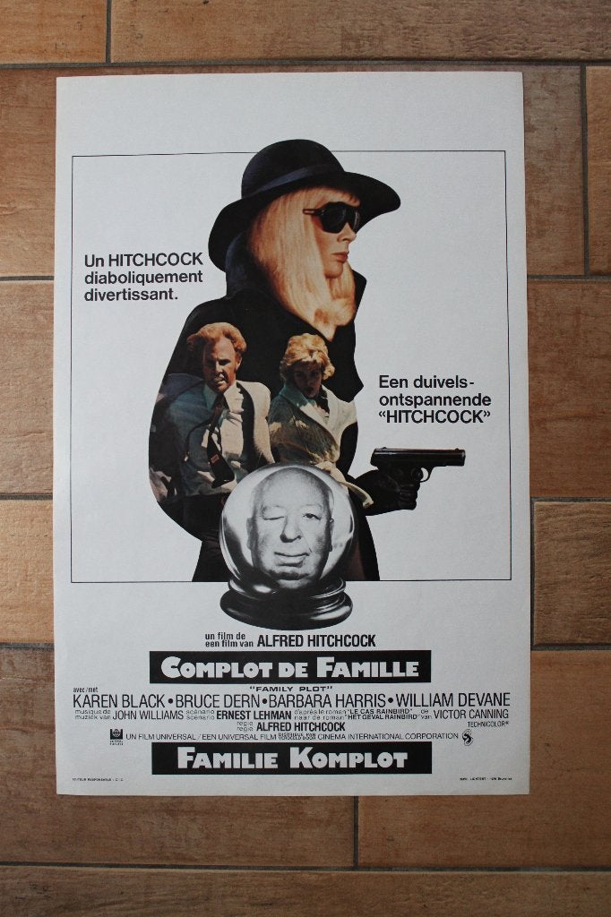 filmaffiche Alfred Hitchcock Family Plot 1976 filmposter, Rechthoekig Staand, Ophalen of Verzenden, Zo goed als nieuw, A1 t/m A3
