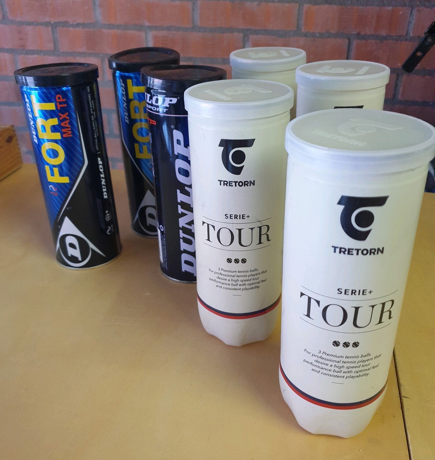 7 blikken tennisballen (Dunlop Fort & Tretorn Tour), Sport en Fitness, Gebruikt, Ballen, L00, Ophalen of Verzenden