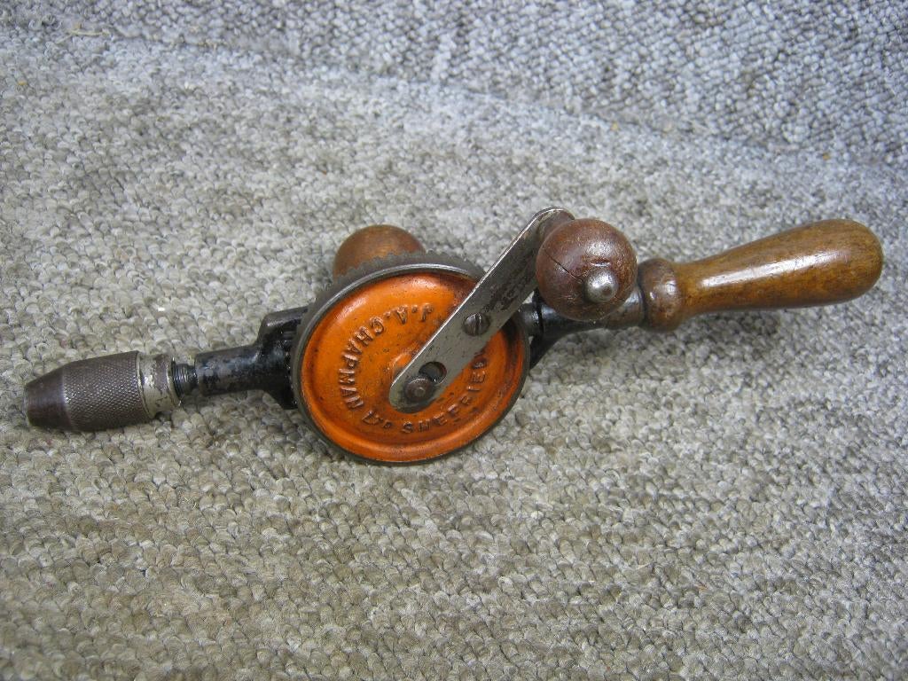 Hand draai boor.  Chapman, Sheffield, Antiek en Kunst, Verzenden