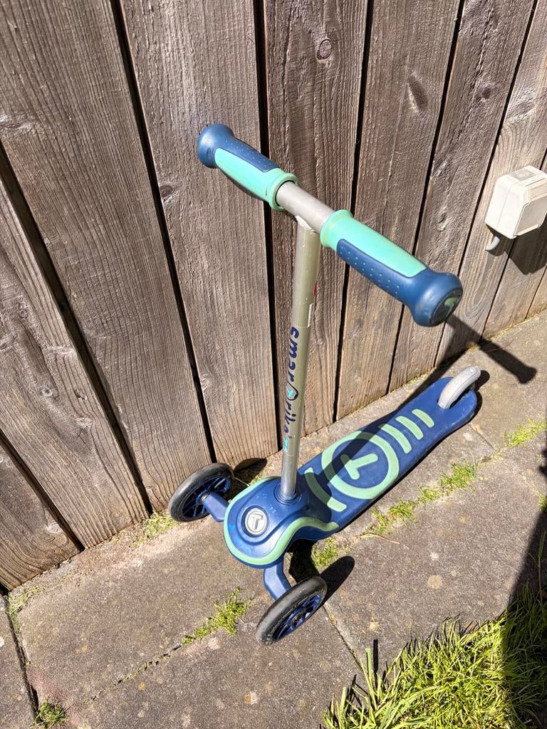 Smartrike T1 driewieler step - Blauw/Groen, Ophalen, Gebruikt, Gewone step