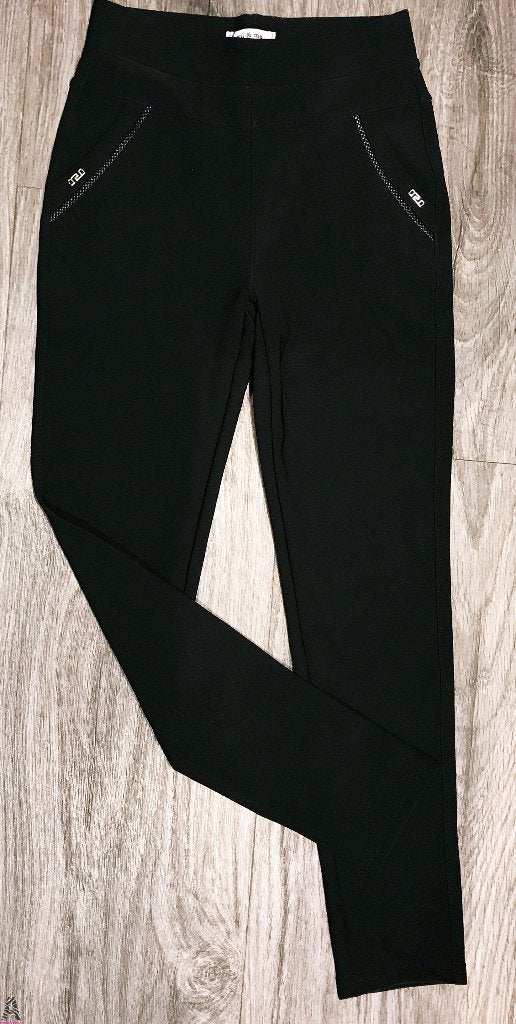 Yu @ Me zachte zwarte pull up broek nieuw L, Verzenden, Zwart, Maat 42/44 (L), Nieuw