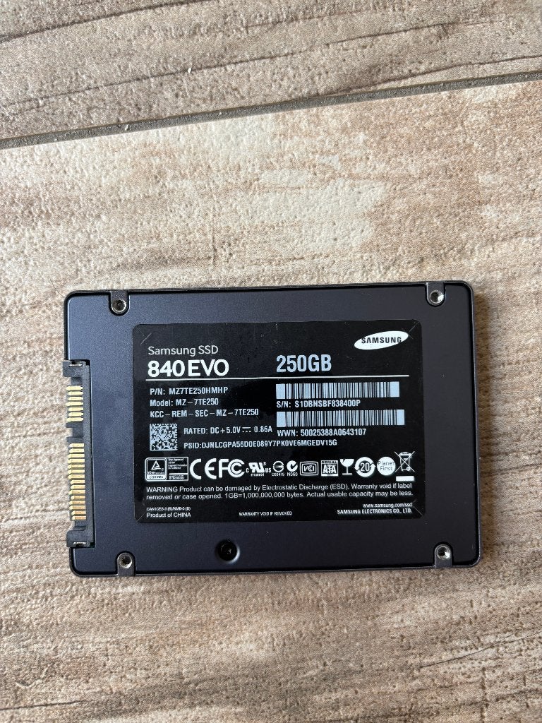 Samsung EVO 840 256Gb 2,5inch ssd, Computers en Software, Harde schijven, Intern, Gebruikt, Ophalen of Verzenden, 256Gb
