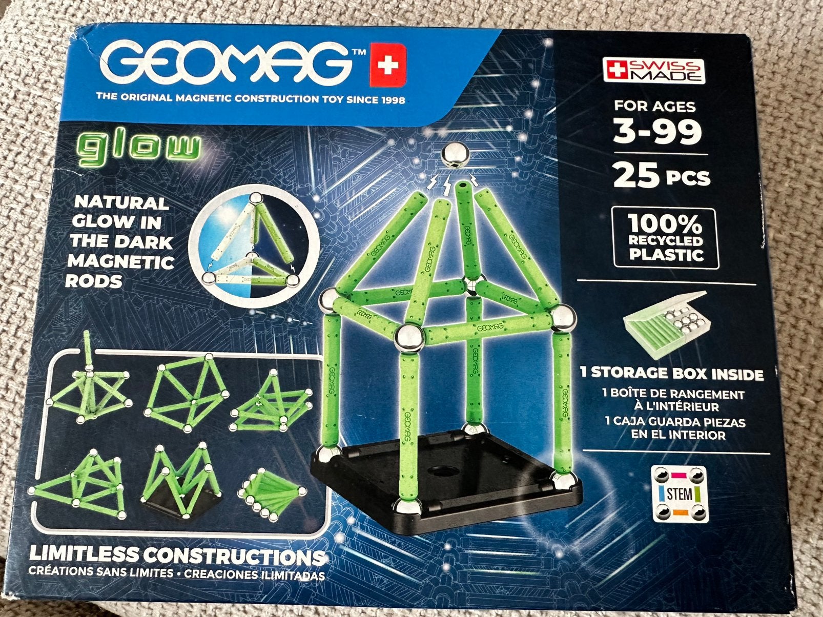 Geomag magnetic glow in the dark set, Ophalen, Zo goed als nieuw
