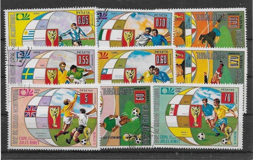 Guinee Ecuatorial 1974    Voetbal, Ophalen of Verzenden, Guinee, Gestempeld