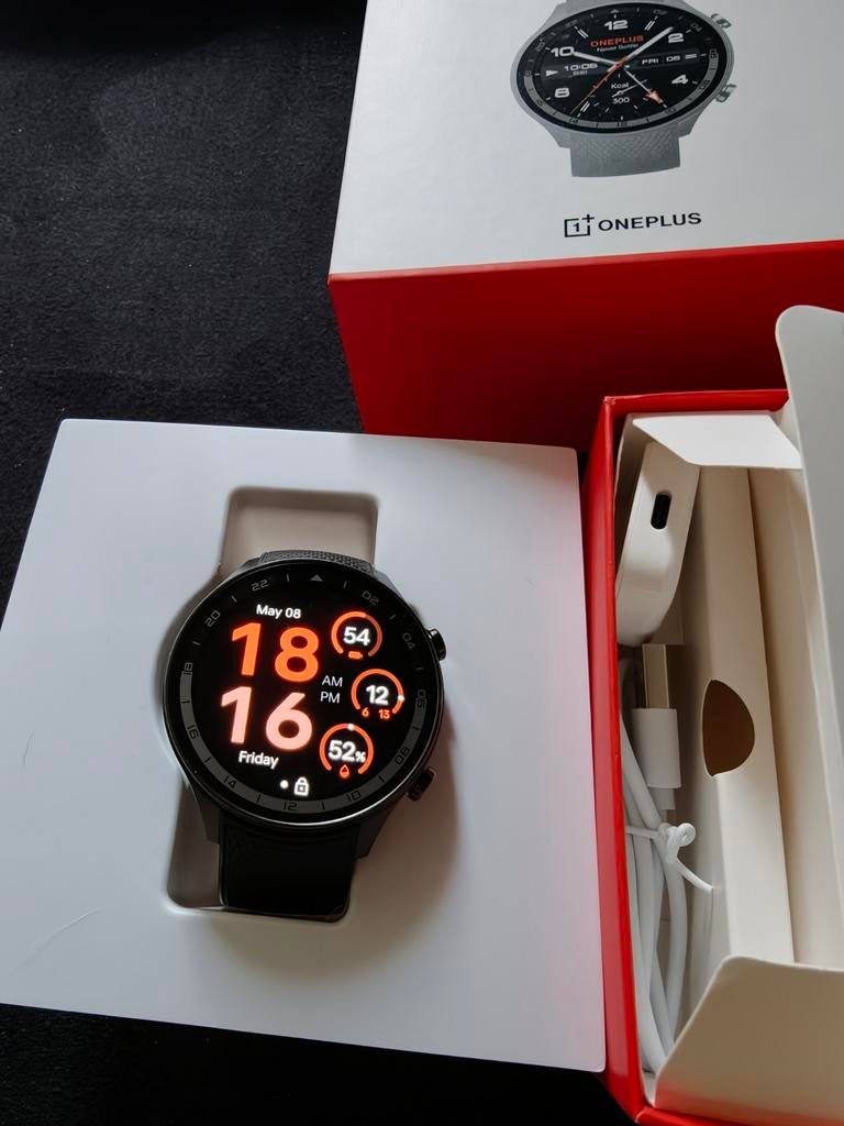 Oneplus Watch 2R, Sieraden, Tassen en Uiterlijk, Smartwatches, Ophalen of Verzenden, Zo goed als nieuw, Zwart, Android
