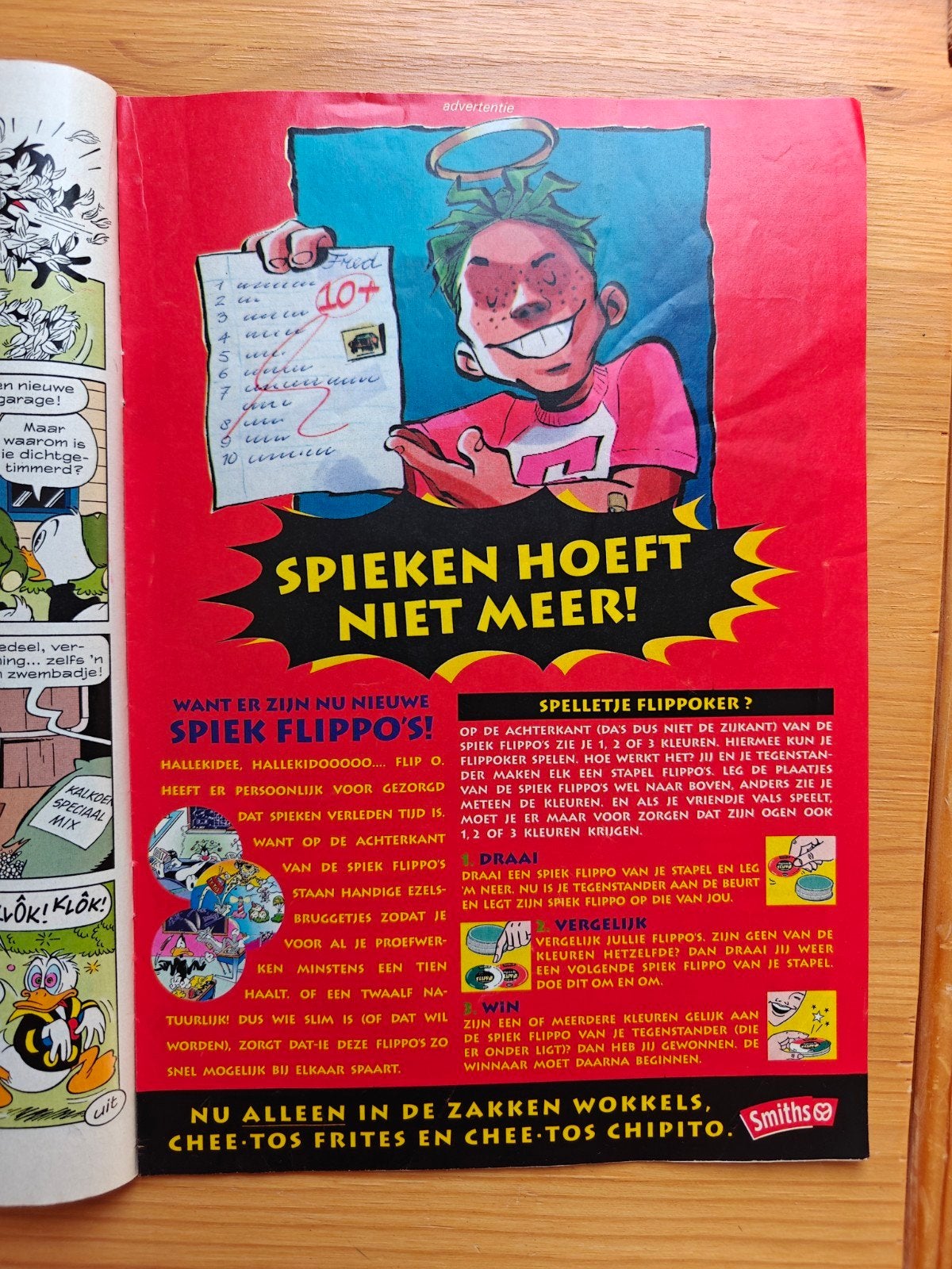 Flippo Reclame in Donald Duck - Spieken hoeft niet meer!, Ophalen of Verzenden, Spiek, Overige typen