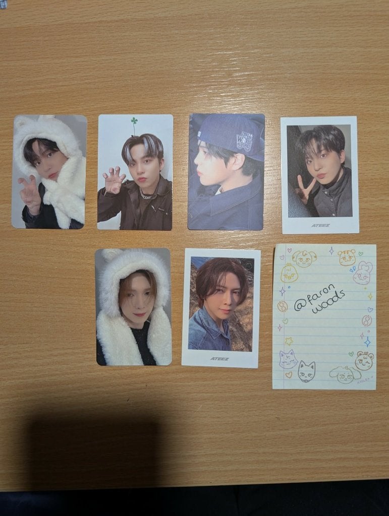 ATEEZ Jongho & Yeosang Photocards, Verzamelen, Verzenden, Zo goed als nieuw, Foto of Kaart