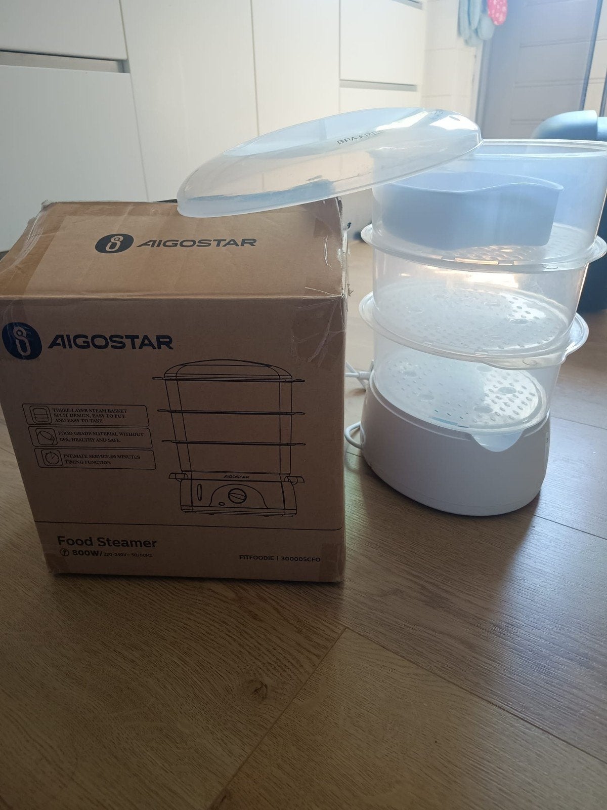 Aigostar Food Steamer - voedselstomer, Huis en Inrichting, Ophalen, Zo goed als nieuw