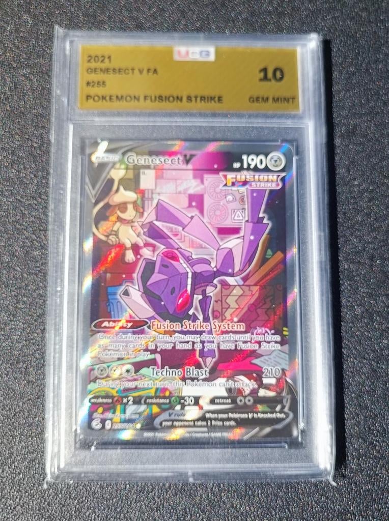 Genesect V Fusion Strike UCG 10 Gem Mint Pokémon Kaart #255, Ophalen of Verzenden, Nieuw, Losse kaart, Foil
