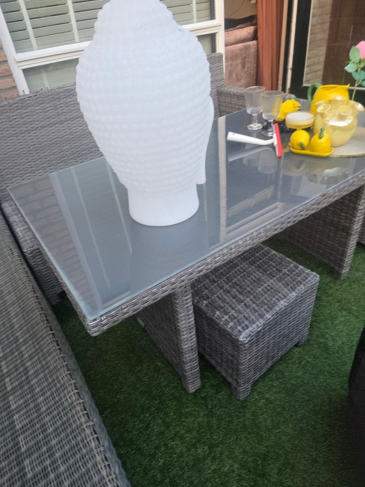 Tuin bank, Ophalen, Gebruikt, Wicker, Bank