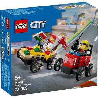 Lego City: 60458 Raceautopakket: Pizzawagen VS Brandweer, ., Nieuw, Ophalen of Verzenden, .