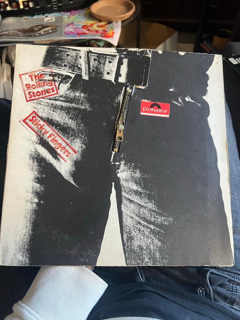 Rolling Stones - Sticky Fingers LP met rits, Gebruikt, Ophalen of Verzenden, 1970 - 1979, Rock-'n-Roll