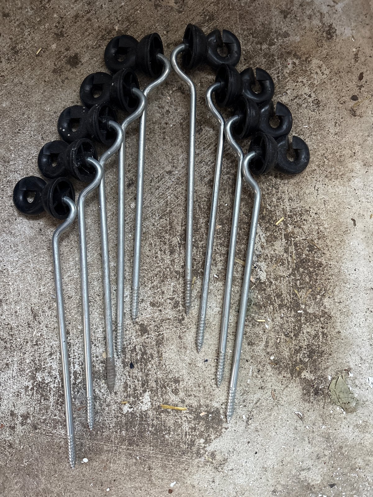 Set van 9schroefisolatoren voor afrastering, Tuin en Terras, Ophalen of Verzenden, Gebruikt, IJzer, Overige typen