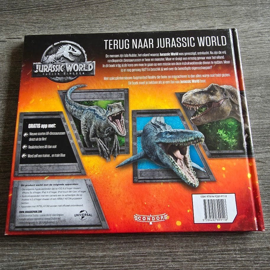 Jurassic World: Red de Dino's - Augmented Reality Boek, Non-fictie, Ophalen of Verzenden, Zo goed als nieuw, Caroline Rowlands