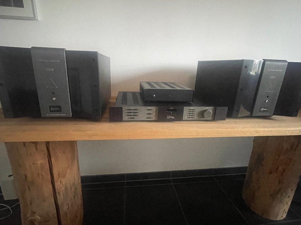KRELL  250 M MONOBLOCK EN KRC PRE AMP, Ophalen of Verzenden, Refurbished, 120 watt of meer, Overige merken
