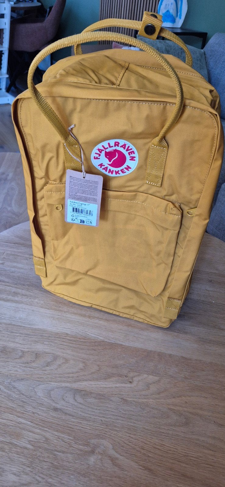 Fjällräven Kånken Rugzak 17 inch - Okergeel, Sieraden, Tassen en Uiterlijk, Tassen | Rugtassen, Ophalen of Verzenden, Nieuw