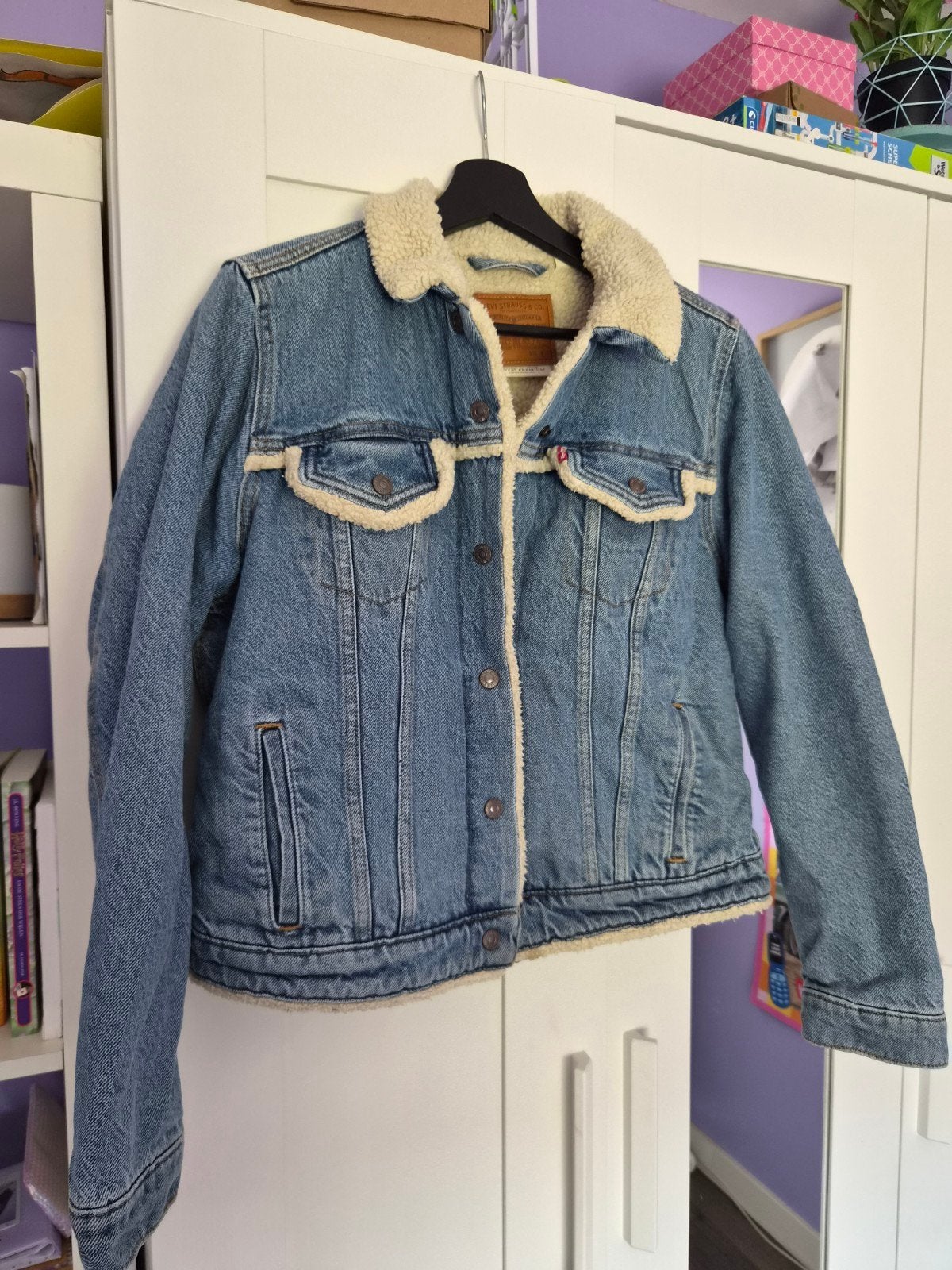 Levi's Premium Sherpa Spijkerjas - Maat L, Blauw, Maat 42/44 (L), Ophalen of Verzenden, Gedragen