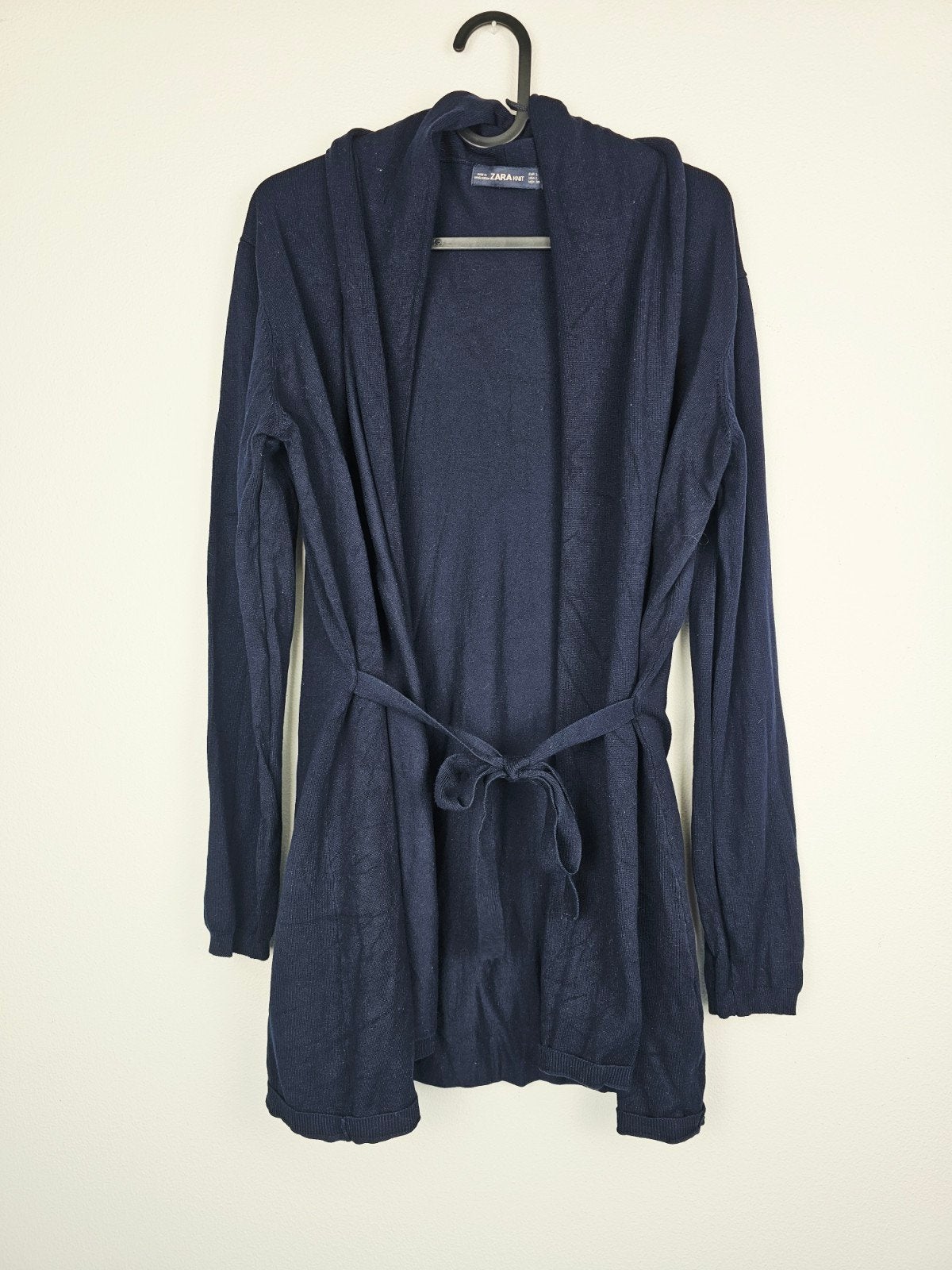 Zara Knit Donkerblauwe Cardigan Maat L, Blauw, Maat 42/44 (L), Ophalen of Verzenden, Zo goed als nieuw