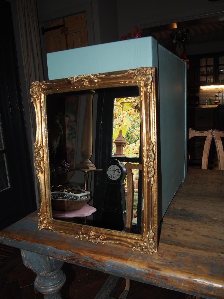 Oude brocante Spiegel, Ophalen, Overige vormen, Minder dan 50 cm