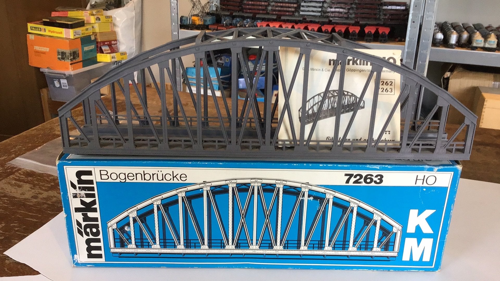 Boogbrug v marklin 7263 in ovp, Wisselstroom, Wagon, Ophalen of Verzenden, Zo goed als nieuw