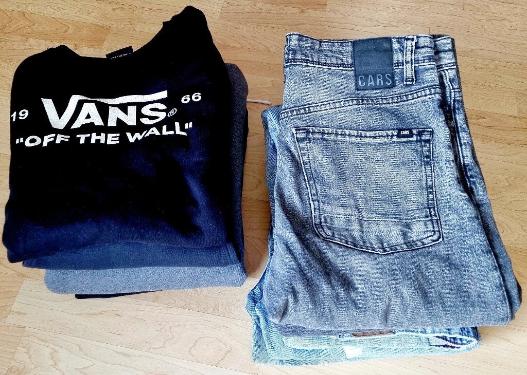 7x CARS GUARD JEANS (30/31-34) & 4x SWEATERS ( L) Z.G.A.N., Cars Jeans, Overige kleuren, Overige jeansmaten, Ophalen of Verzenden