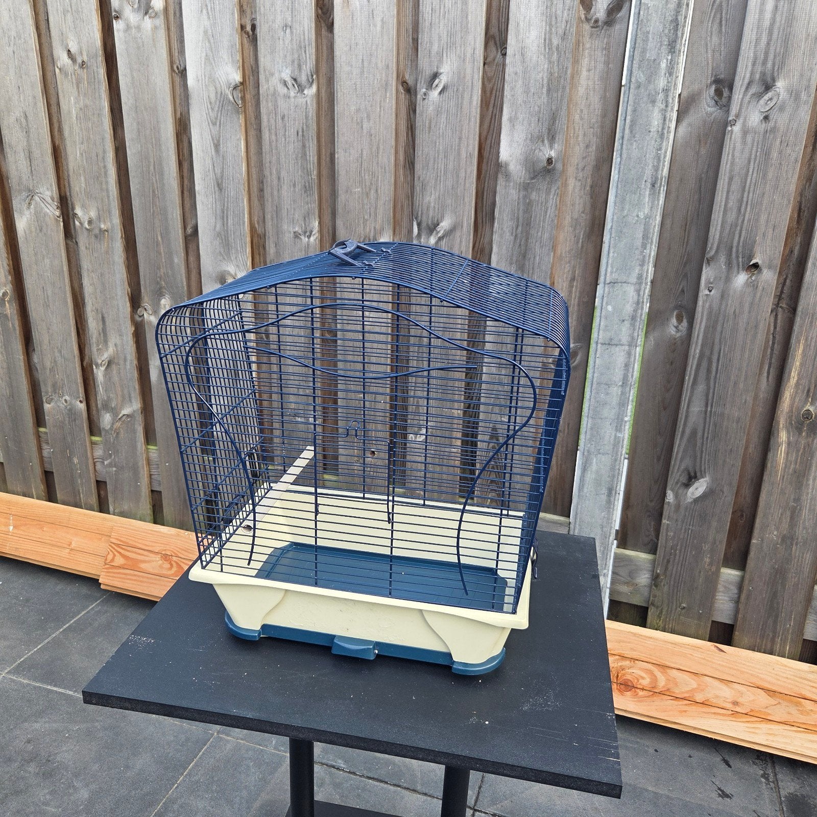 Kleine Vogelkooi / Transportkooi / ziekenkooi - Blauw, Dieren en Toebehoren, Ophalen, Zo goed als nieuw, Kunststof, Vogelkooi