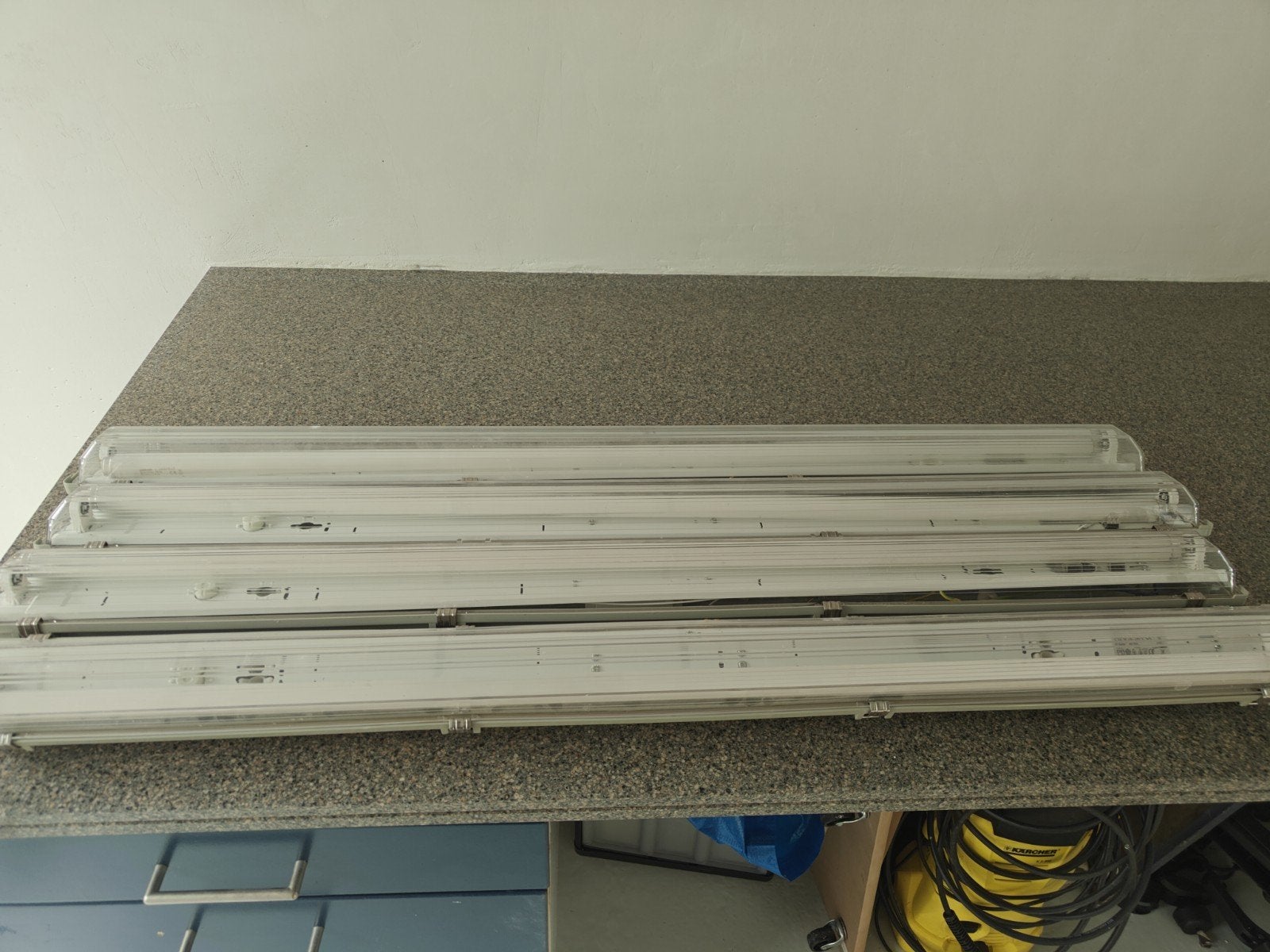 4 TL Verlichting 120 cm, Wit, Gebruikt, G13 (TL), Ophalen