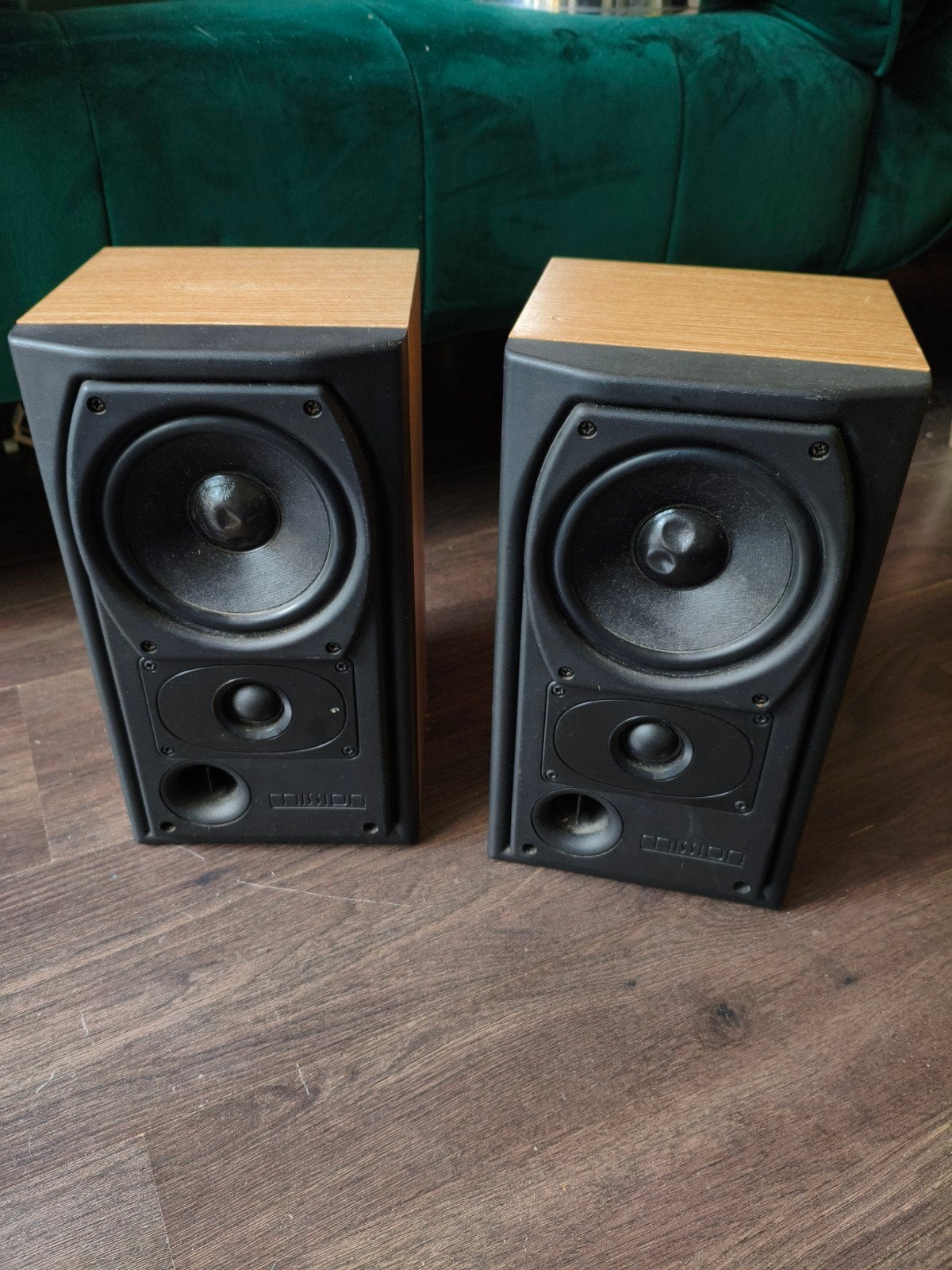 Mission speakers  731 Compacte boekenplank luidsprekers, Ophalen of Verzenden, Gebruikt, Boekenplank luidspreker, Mission