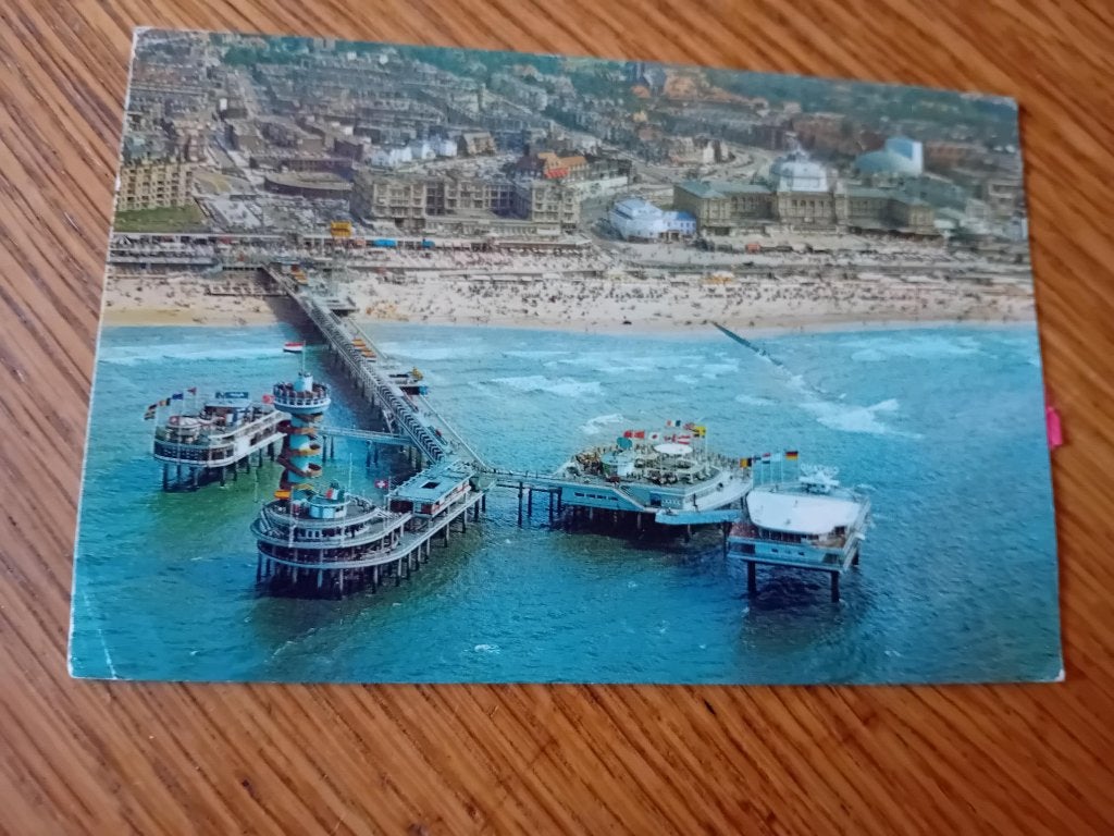 Scheveningen kaart met de Scheveningse Pier 1968, Ophalen of Verzenden, Voor 1920, Gelopen, Zuid-Holland