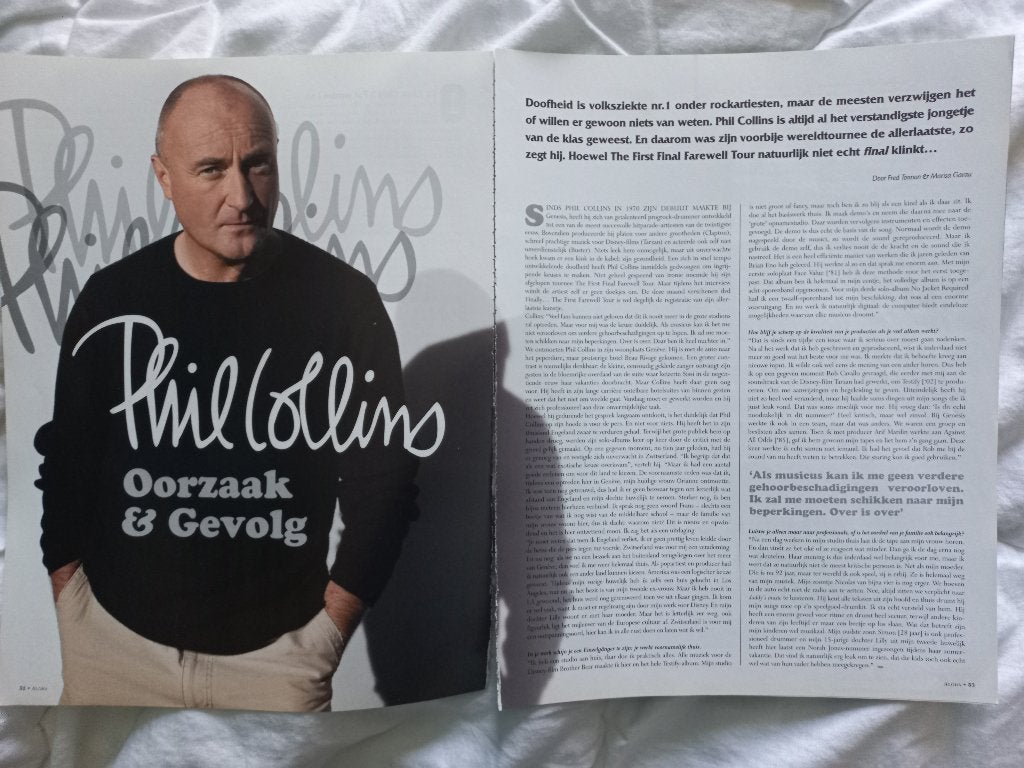 Phil Collins/ Genesis Artikelen, Ophalen of Verzenden, Gebruikt, Boek, Tijdschrift of Artikel