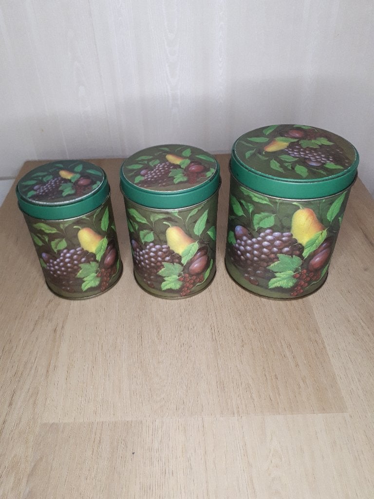 3 stuks ronde blikken, 3 maten, Verzamelen, Ophalen of Verzenden, Gebruikt, Overige, Overige merken
