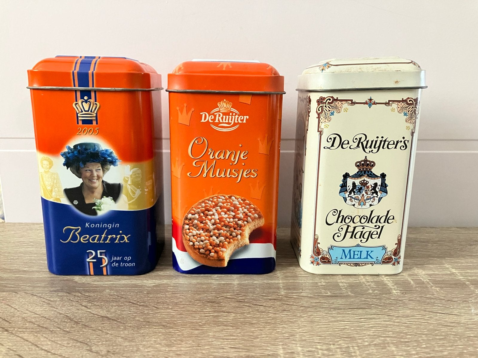 De Ruijter Hagelslag en Muisjes Blikken - Vintage Collectie, Verzamelen, Blikken, Ophalen of Verzenden, Gebruikt, Overige