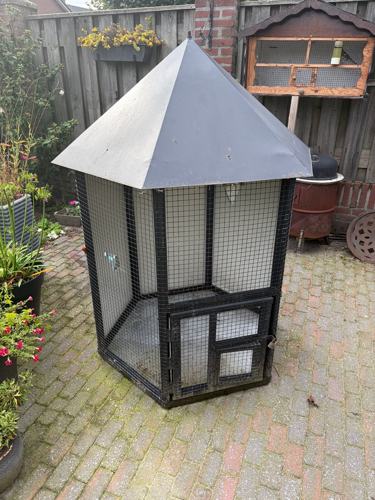 Toren kooi, Ophalen, Gebruikt, Metaal, Vogelkooi