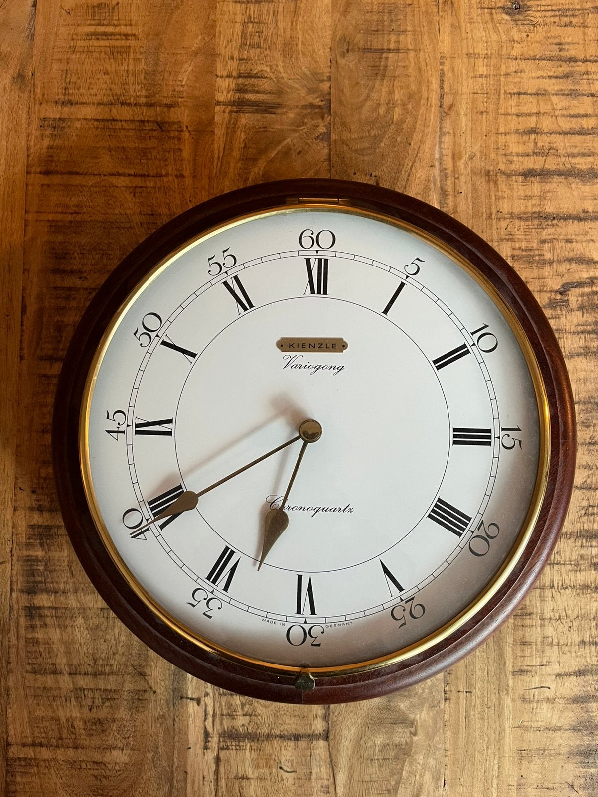 Vintage retro klok jaren ‘70 met gong, Ophalen, Vintage, Analoog, Wandklok