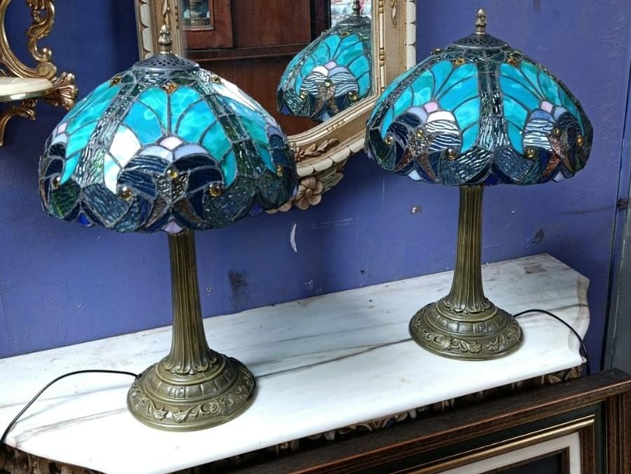 2 prachtige Tiffany lampen, Ophalen of Verzenden, Zo goed als nieuw, 50 tot 75 cm