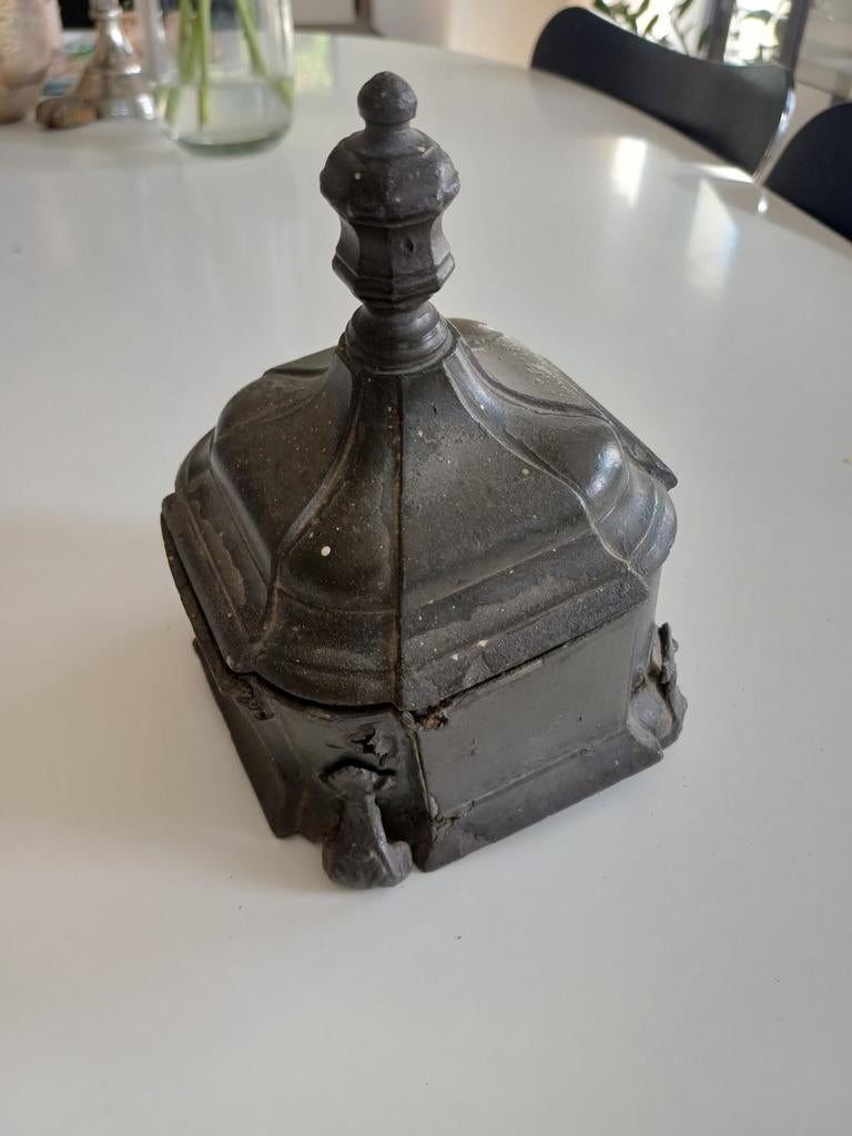 Antieke tinnen tebakspot 1750, Ophalen of Verzenden