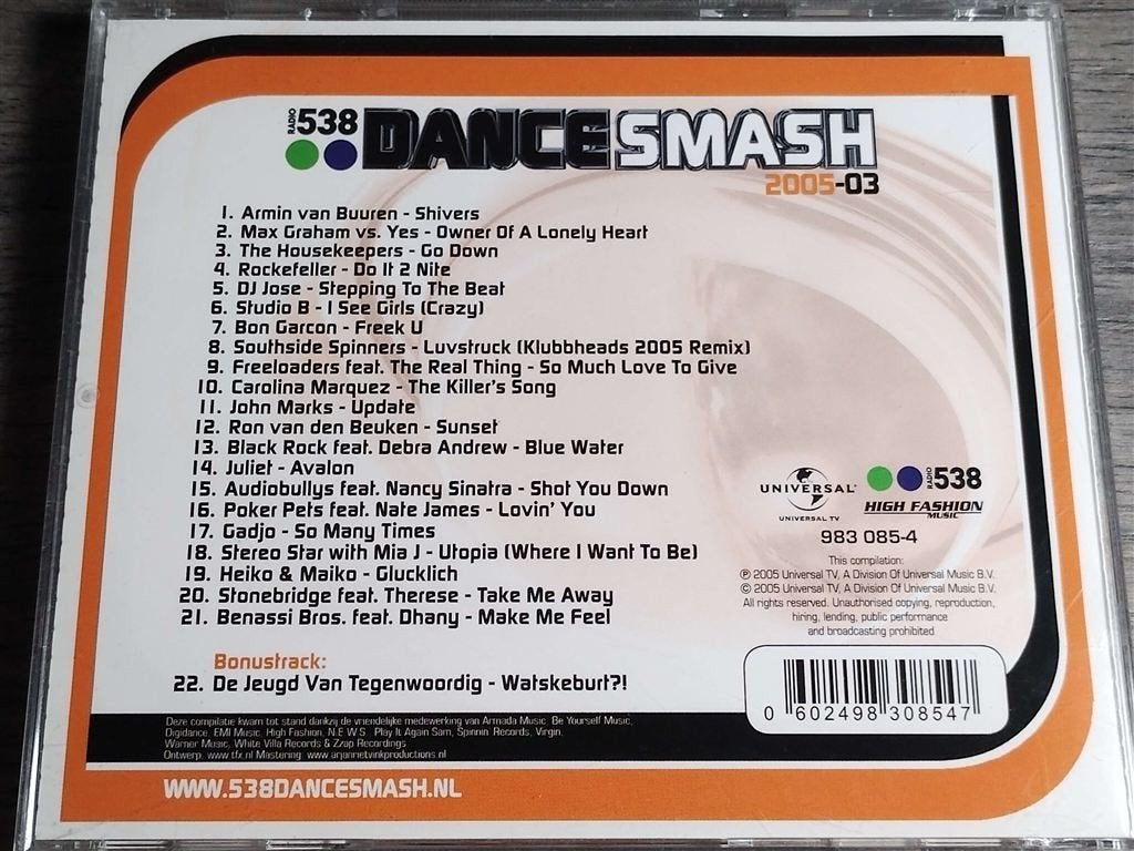 538 Dance Smash 2005 -03, Ophalen of Verzenden, Zo goed als nieuw, Pop
